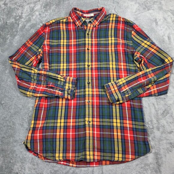 LL Bean Shirt Mens XL Multicolor Plaid Flannel Button Up Preppy Outdoor - Picture 1 of 7